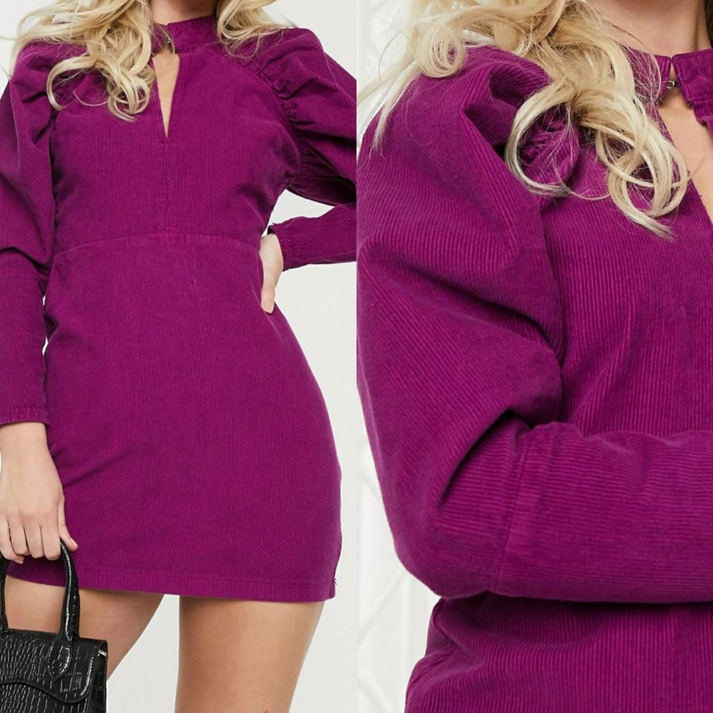 ASOS 80s puff sleeves dress